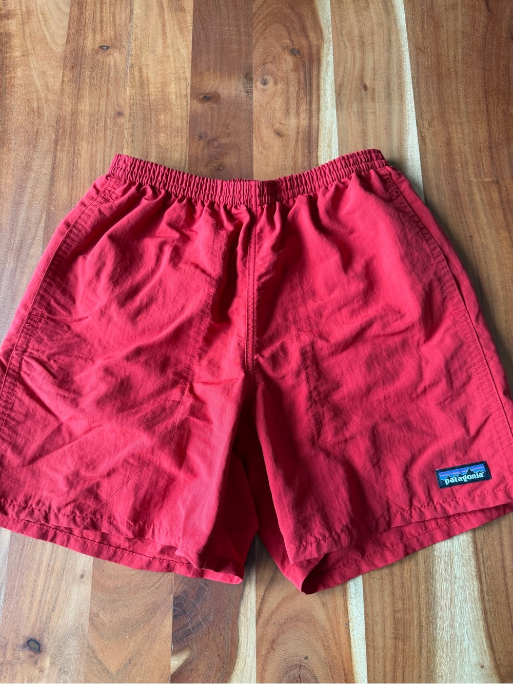 Patagonia Red Men's Swim Shorts with Logo Patch